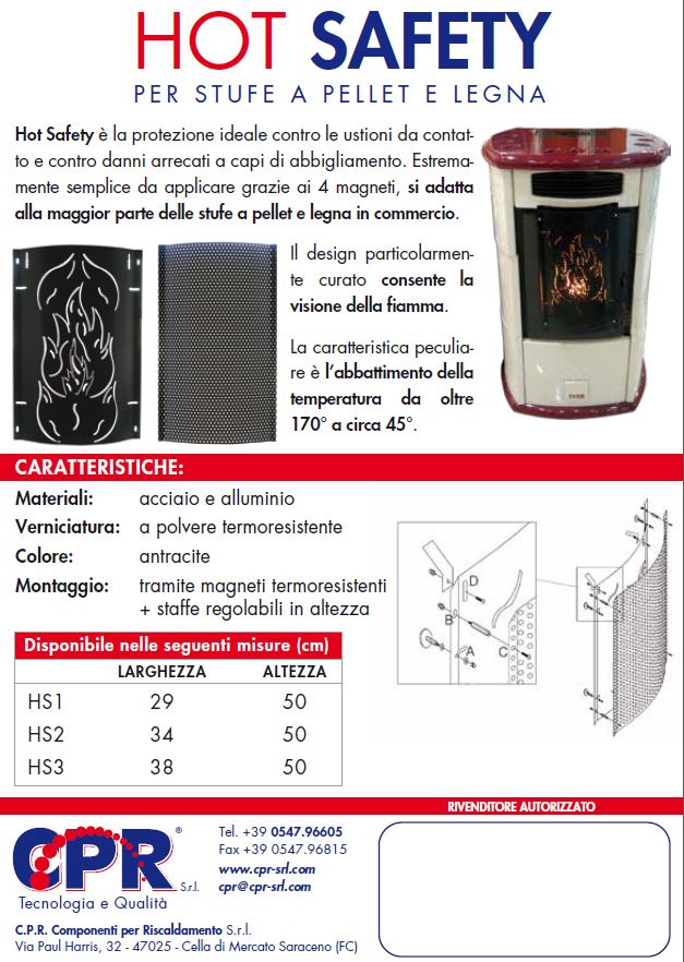 Protezione per stufe a pellet e legna – C.P.R. Componenti per il  Riscaldamento