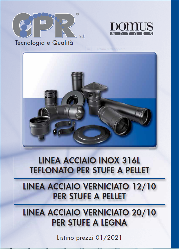 Teflon-coated 316L stainless steel line for wood stoves and painted steel line for wood stoves 01/2021