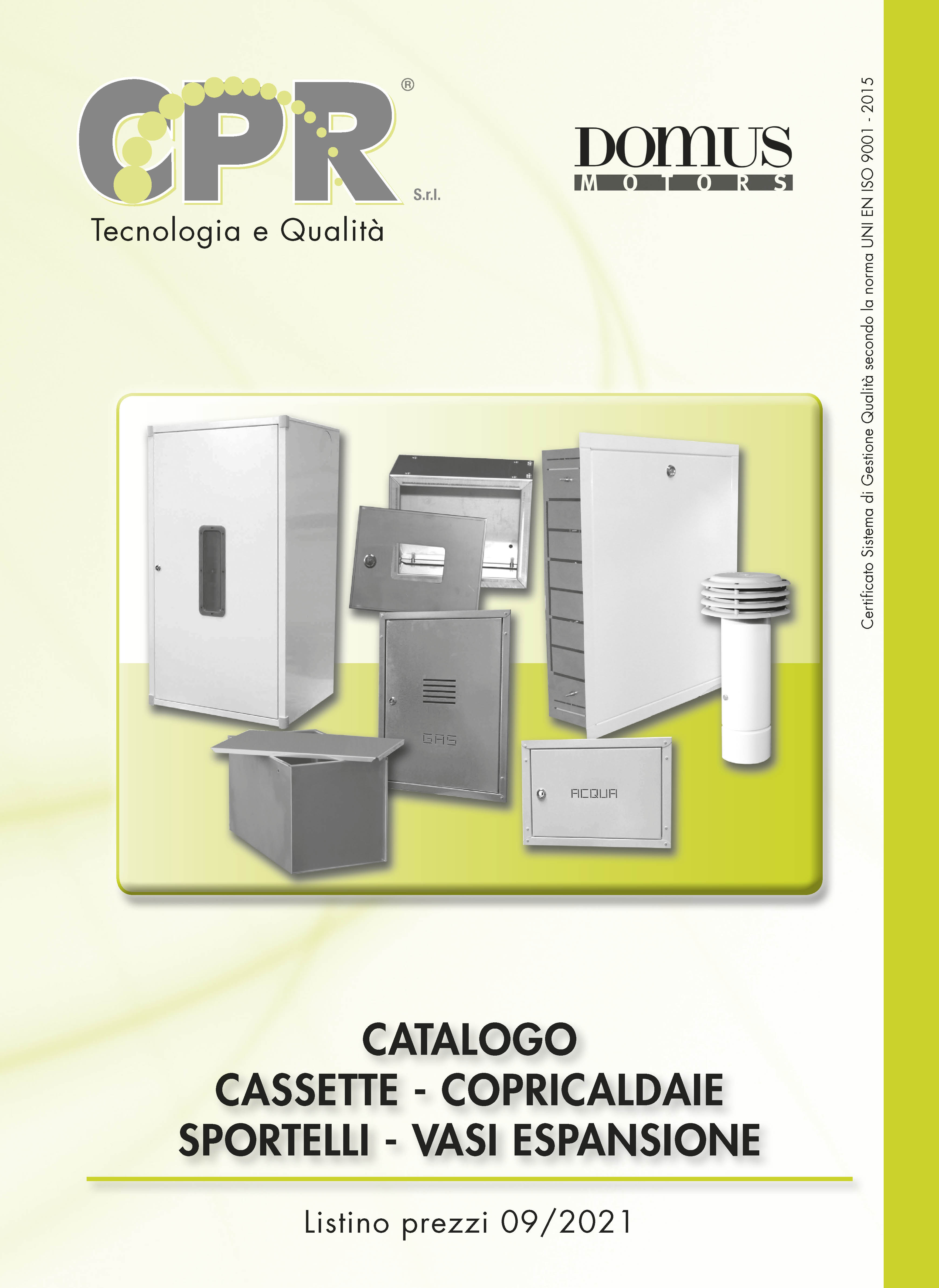 Cassette, copricaldaie, sportelli, vasi espansione 09/2021